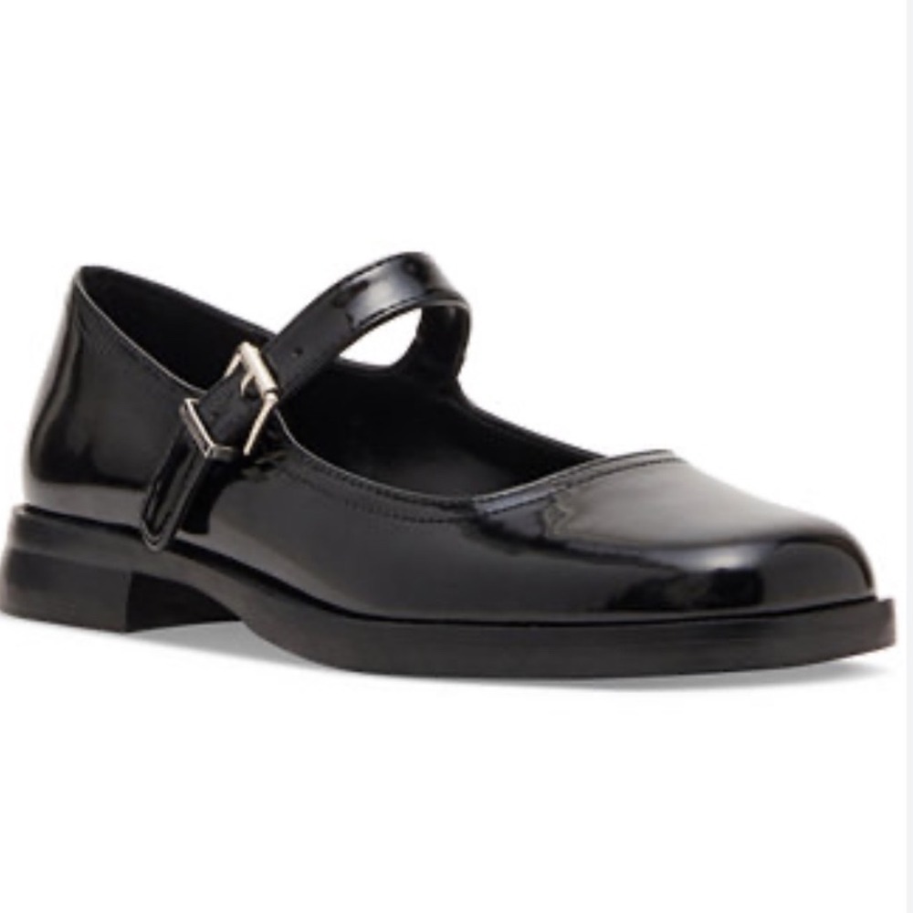 Steve Madden Vintage Y2K Black Patent Chic Mary Jane Flats Women's Size 9M